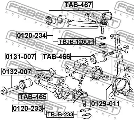 Febest TBJB-233 Ремкомплект кульової опори