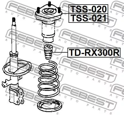 Febest TD-RX300R Отбойник амортизатора