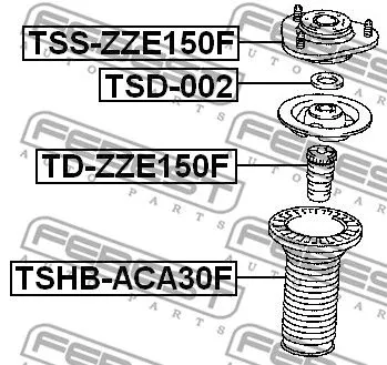 Febest TD-ZZE150F Отбойник амортизатора