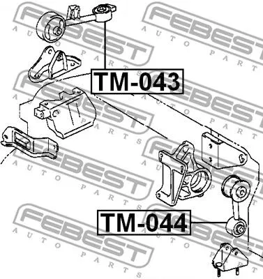 Febest TM-043 Подушка двигателя