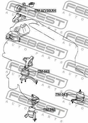 Febest TM-045 Подушка двигателя
