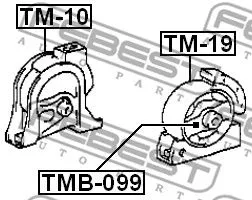 Febest TM-10 Подушка двигуна