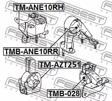 Febest TM-ANE10RH Подушка двигателя