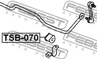 Febest TSB-070 Втулка стабілізатора
