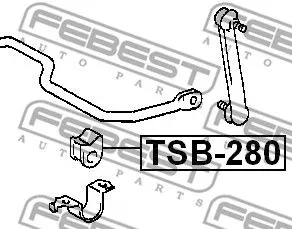 Febest TSB-280 Втулка стабилизатора