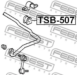 Febest TSB-507 Втулка стабілізатора