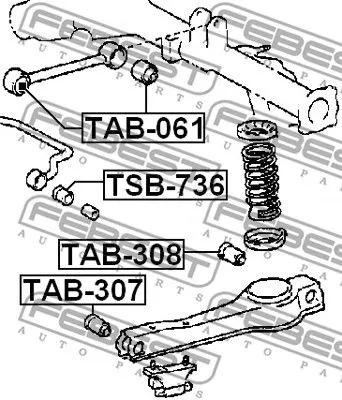 Febest TSB-736 Втулка стабилизатора