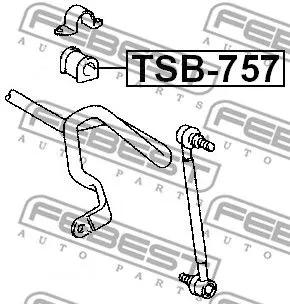 Febest TSB-757 Втулка стабилизатора