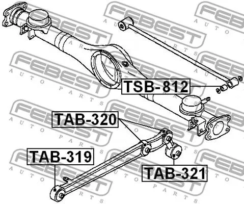 Febest TSB-812 Сайлентблок ричагу