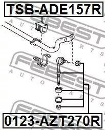 Febest TSB-ADE157R Втулка стабілізатора