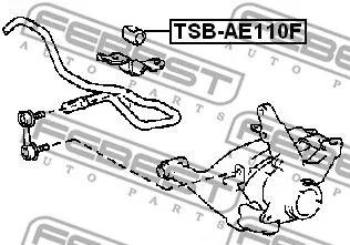 Febest TSB-AE110F Втулка стабілізатора