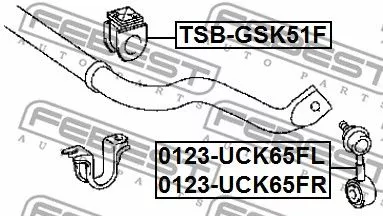 Febest TSB-GSK51F Втулка стабілізатора