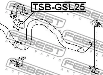Febest TSB-GSL25 Втулка стабилизатора