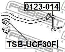 Febest TSB-UCF30F Втулка стабілізатора