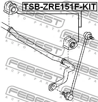 Febest TSB-ZRE151F-KIT Втулка стабилизатора