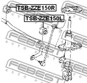 Febest TSB-ZZE150R Втулка стабілізатора
