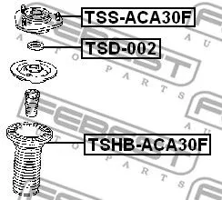 Febest TSD-002 Опора амортизатора