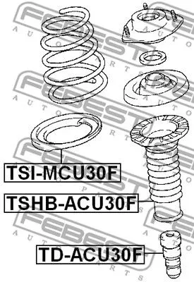 Febest TSHB-ACU30F Пильовики амортизатора