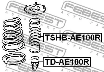 Febest TSHB-AE100R Пильовики амортизатора