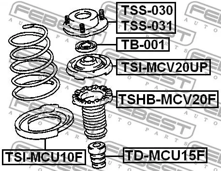Febest TSHB-MCV20F Пыльник амортизатора