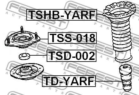 Febest TSHB-YARF Пыльник амортизатора