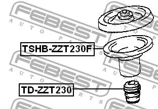 Febest TSHB-ZZT230F Пильовики амортизатора