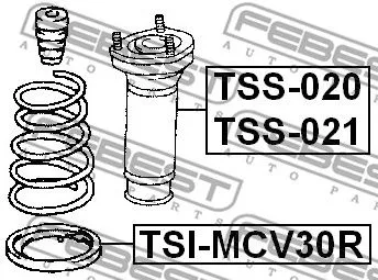 Febest TSI-MCV30R Тарелка пружины