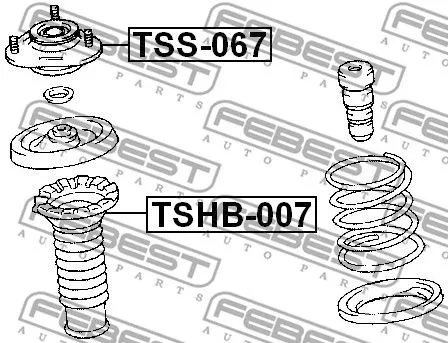 Febest TSS-067 Опора амортизатора