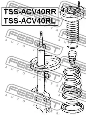 Febest TSS-ACV40RR Опора амортизатора