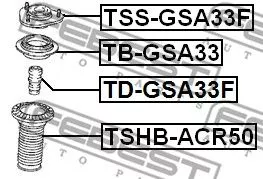 Febest TSS-GSA33F Опора амортизатора