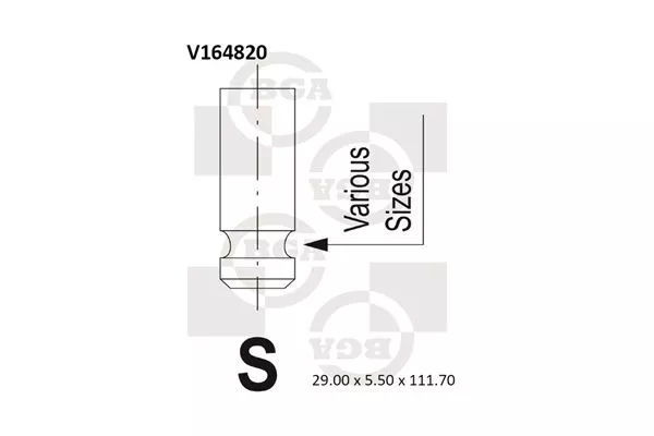 BGA V164820 Клапан впускной