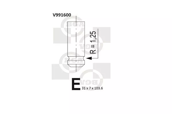BGA V991600 Клапан выпускной