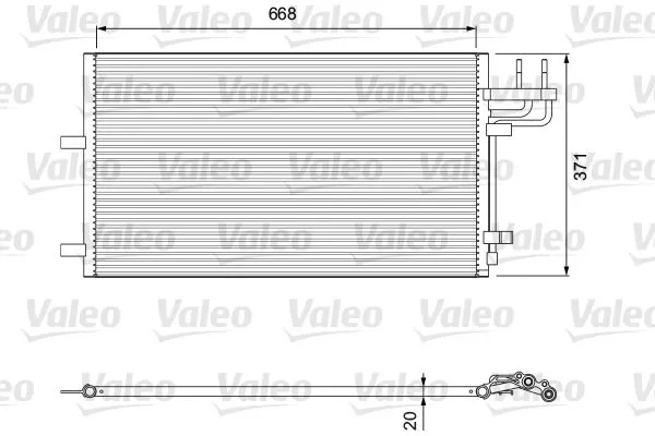 VALEO 818046 Радиатор кондиционера