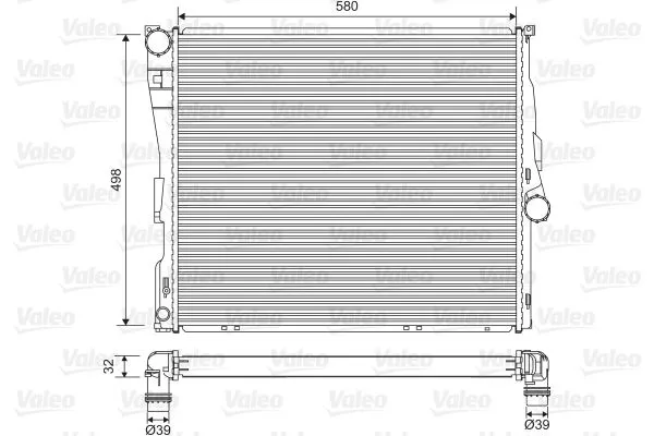 VALEO 701563 Радиатор охлаждения двигателя