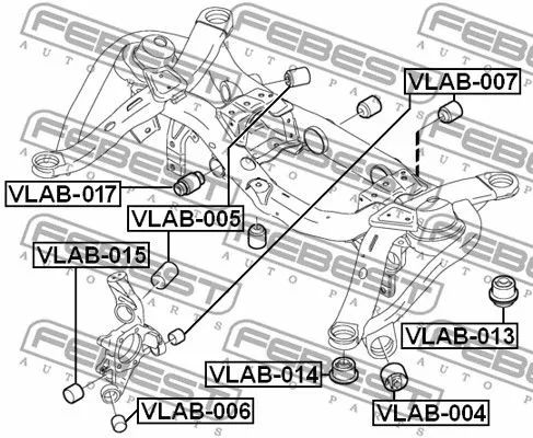 Febest VLAB-015 Сайлентблок рычага