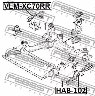 Febest VLM-XC70RR Подушка двигателя