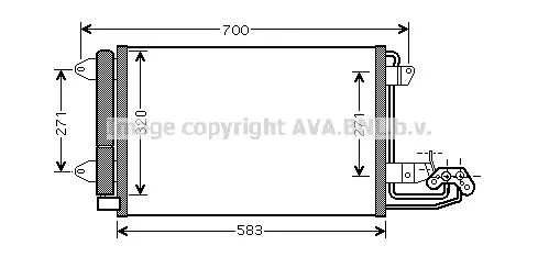 AVA QUALITY COOLING VN5209D Радіатор кондиціонера