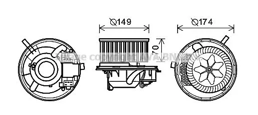 AVA QUALITY COOLING VN8341 Вентилятор салона