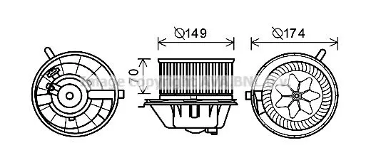 AVA QUALITY COOLING VN8342 Вентилятор салона