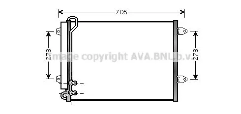 AVA QUALITY COOLING VNA5225D Радиатор кондиционера