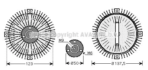 AVA QUALITY COOLING VNC273 Вискомуфта вентилятора