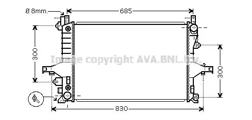 AVA QUALITY COOLING VO 2115 Радіатор охолодження двигуна