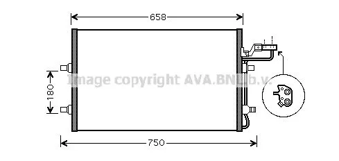 AVA QUALITY COOLING VO5140 Радіатор кондиціонера