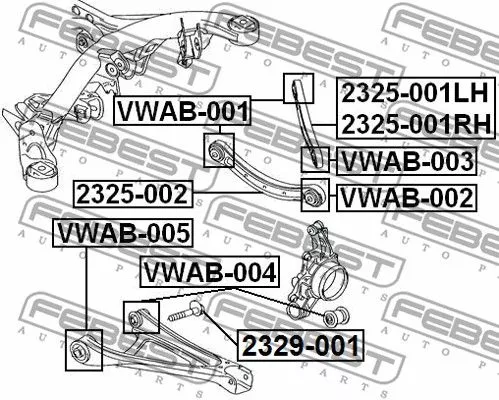 Febest VWAB-002 Сайлентблок рычага