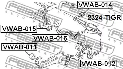Febest VWAB-016 Сайлентблок рычага