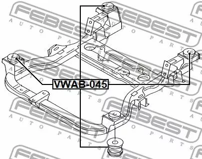 Febest VWAB-045 Сайлентблок балки