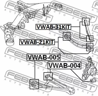 VAG VWAB-21KIT Сайлентблок ричагу