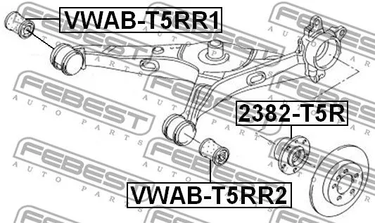 Febest VWAB-T5RR1 Сайлентблок рычага
