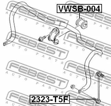 Febest VWSB-004 Втулка стабілізатора