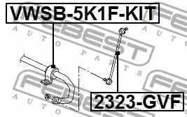 VAG VWSB-5K1F-KIT Втулка стабілізатора